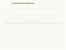 Tablet Screenshot of aenastudenthealth.com